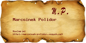 Marcsinek Polidor névjegykártya